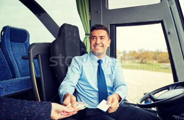 Autobus kierowcy ceny bilet transportu Zdjęcia stock © dolgachov