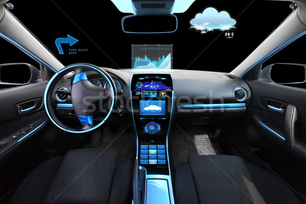 Stok fotoğraf: Araba · salon · navigasyon · taşıma · hedef · modern