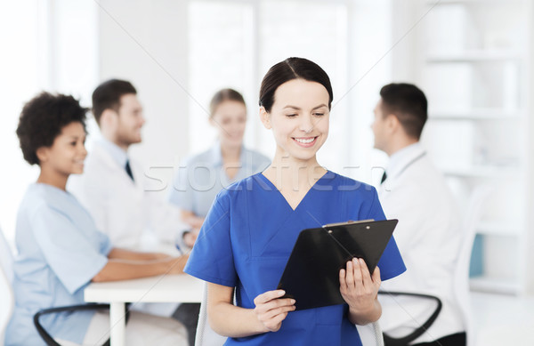 Zdjęcia stock: Szczęśliwy · lekarza · grupy · szpitala · kliniki · zawód