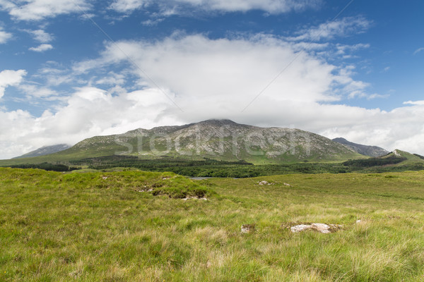 Stock photo: view to plain and hills at connemara in ireland