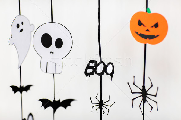 halloween party paper garlands or decorations Stock photo © dolgachov