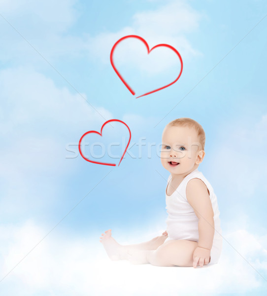 adorable smiling baby Stock photo © dolgachov