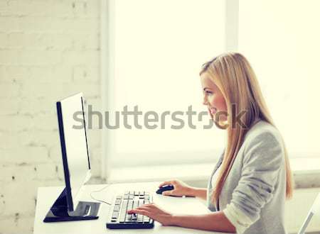 Foto stock: Enojado · teléfono · mujer · Foto · mujer · teléfono