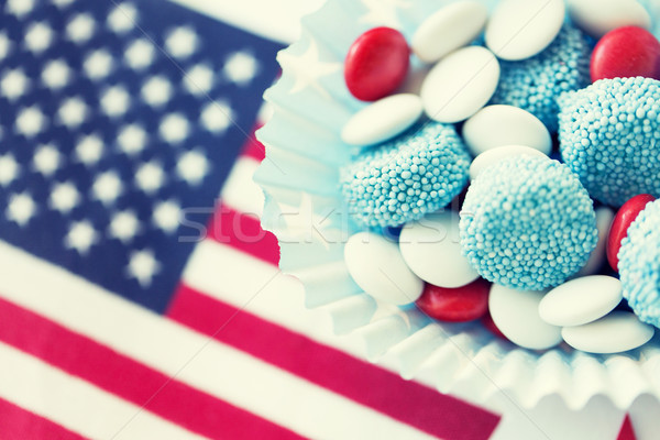 candies with american flag on independence day Stock photo © dolgachov