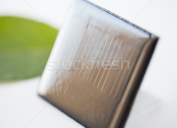 close up of solar battery or cell Stock photo © dolgachov
