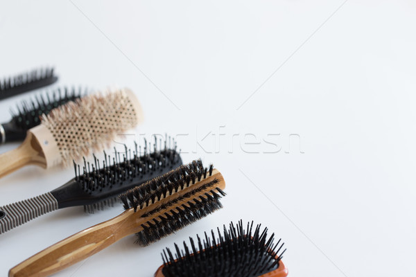 different hair brushes or combs Stock photo © dolgachov