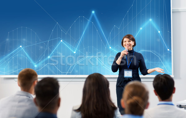 Stock photo: group of people at business conference or lecture