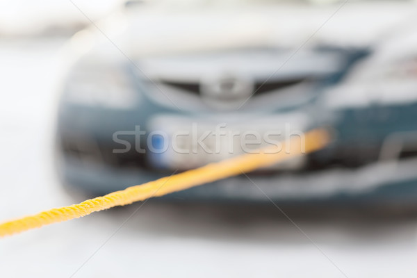 closeup of towed car with towing rope Stock photo © dolgachov