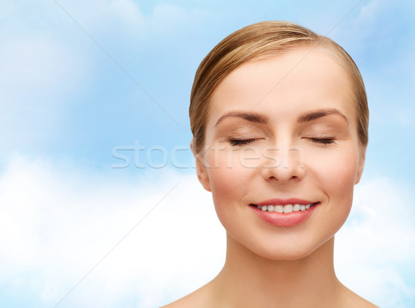 face of beautiful woman with closed eyes Stock photo © dolgachov