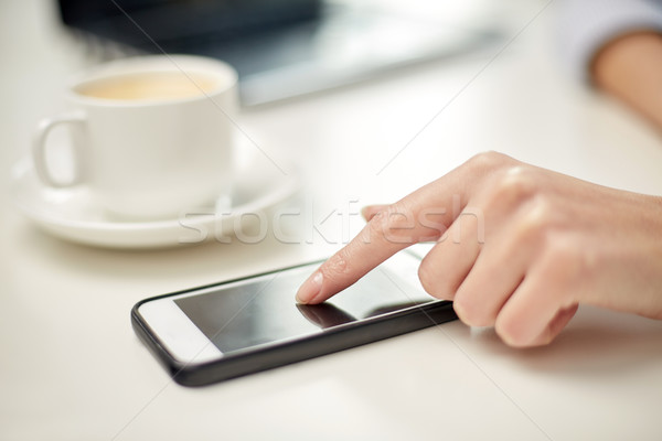 Foto stock: Mujer · mano · café · negocios