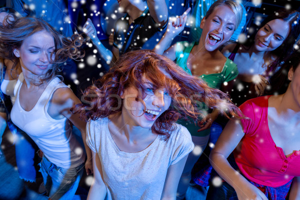 Sorridere amici dancing club party vacanze Foto d'archivio © dolgachov