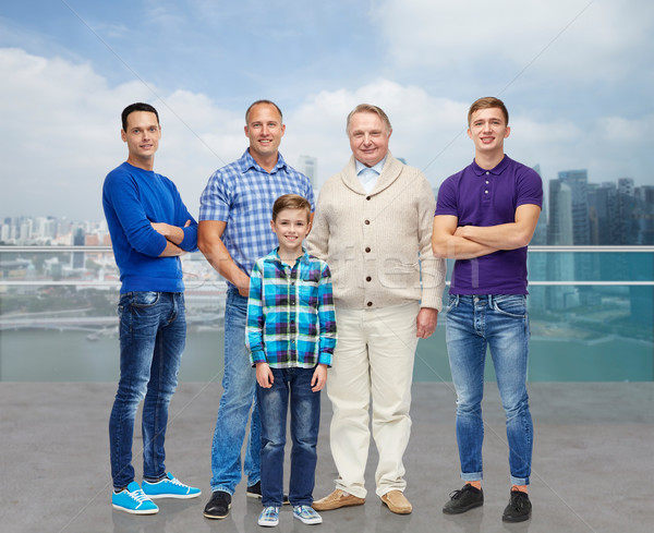 Groep glimlachend mannen jongen reizen toerisme Stockfoto © dolgachov