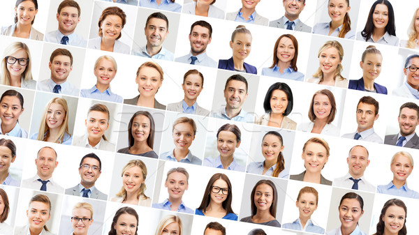 collage with many business people portraits Stock photo © dolgachov