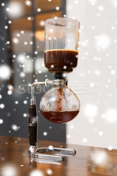 Vacuüm koffiezetapparaat winkel uitrusting technologie Stockfoto © dolgachov