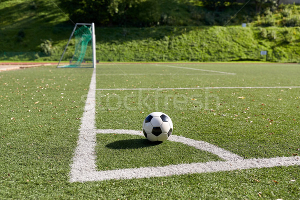 Foto stock: Futebol · campo · de · futebol · esportes · futebol · jogo · bola