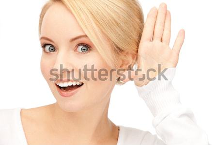 Vrouw tonen handen gepolijst nagels foto Stockfoto © dolgachov
