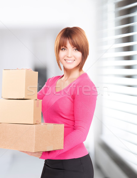 [[stock_photo]]: Femme · d'affaires · photos · affaires · femme · bureau · heureux