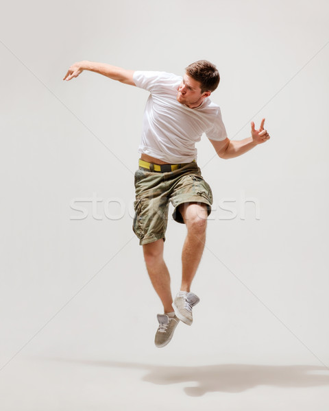 ストックフォト: 男性 · ダンサー · ジャンプ · 空気 · 画像 · 男