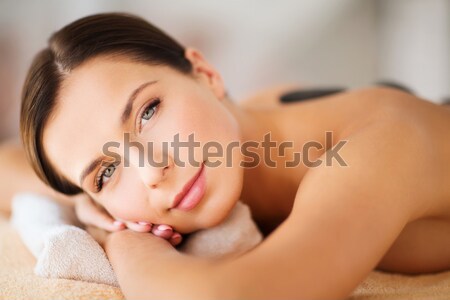 Gyönyörű nő csukott szemmel fürdő egészség szépség üdülőhely Stock fotó © dolgachov
