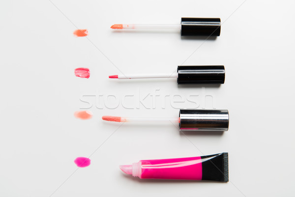 Brillant à lèvres cosmétiques composent beauté Photo stock © dolgachov
