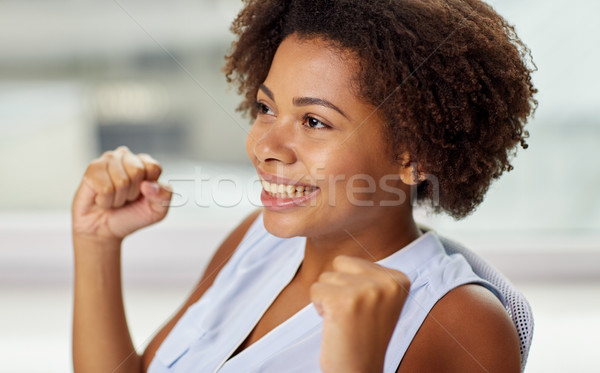 Gelukkig afrikaanse jonge vrouw mensen emoties Stockfoto © dolgachov