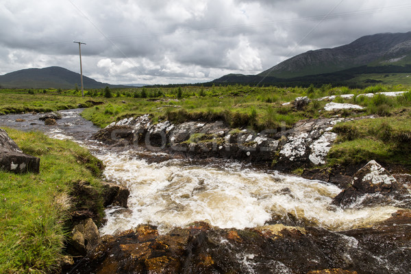 Foto stock: Vista · río · colinas · Irlanda · naturaleza · paisaje