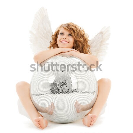 Stockfoto: Sexy · helper · groot · disco · ball · sneeuwvlokken