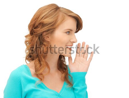 Adolescente chuchotement potins lumineuses photos femme [[stock_photo]] © dolgachov