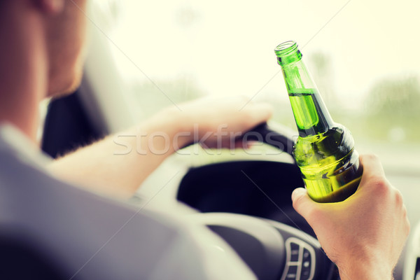 Mann trinken Alkohol fahren Auto Transport Stock foto © dolgachov