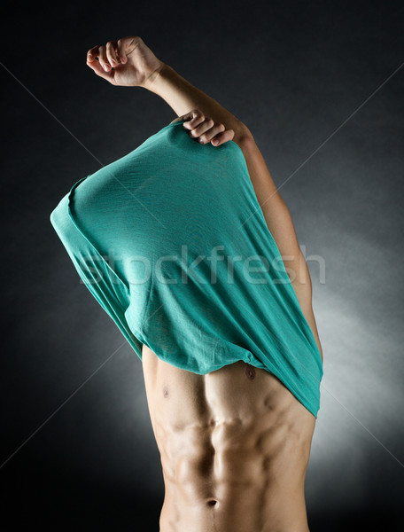 Fiatal férfi testépítő sport testépítés erő Stock fotó © dolgachov