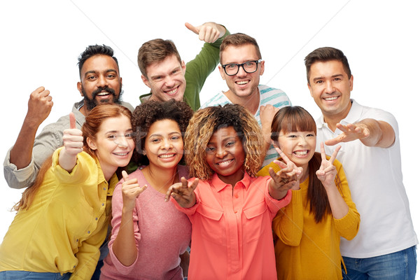 international group of people showing thumbs up Stock photo © dolgachov