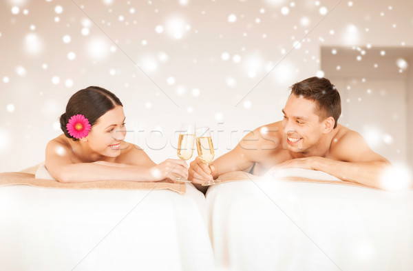 couple in spa Stock photo © dolgachov