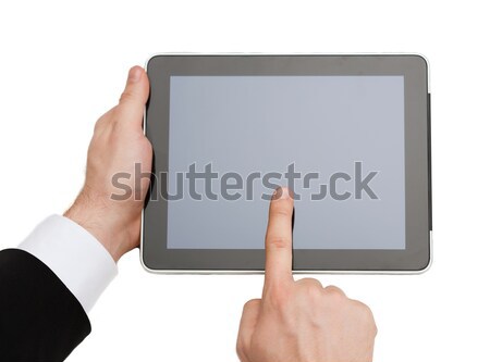 Stockfoto: Man · handen · aanraken · business