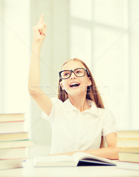 étudiant fille étudier école éducation peu [[stock_photo]] © dolgachov