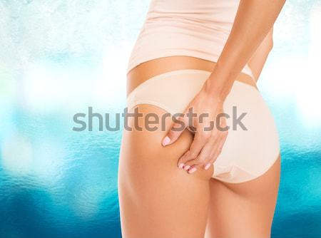 Foto stock: Mujer · ropa · interior · tocar · nalga · personas