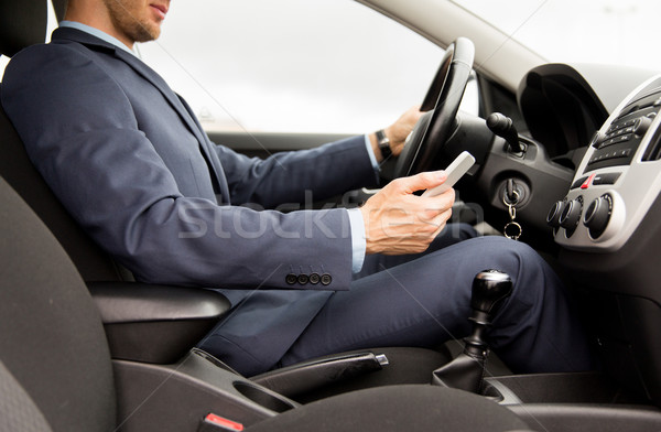 男 スマートフォン 運転 車 輸送 ストックフォト © dolgachov