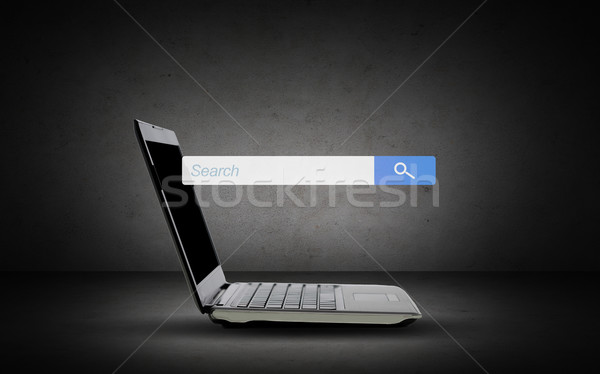 laptop with internet search browser on screen Stock photo © dolgachov