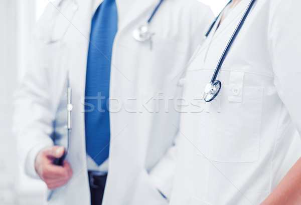 two doctors with stethoscopes Stock photo © dolgachov