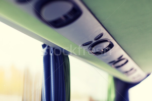 close up of travel bus speakers Stock photo © dolgachov