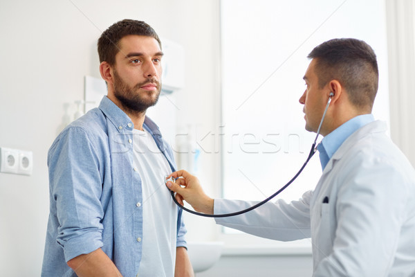 Doktor stetoskop hasta hastane tıp sağlık Stok fotoğraf © dolgachov