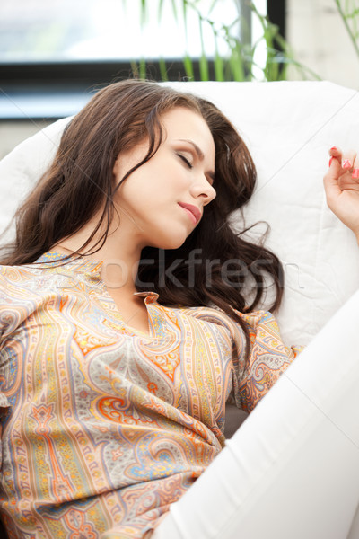 sleeping woman at home Stock photo © dolgachov