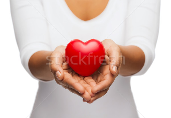 Mani rosso cuore persone rapporto Foto d'archivio © dolgachov