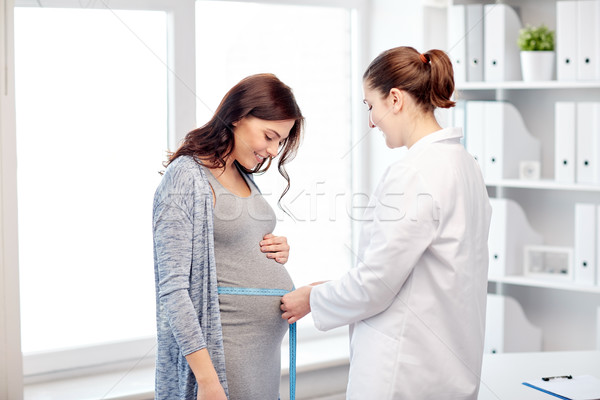 Foto stock: Ginecologista · médico · mulher · grávida · hospital · gravidez · ginecologia