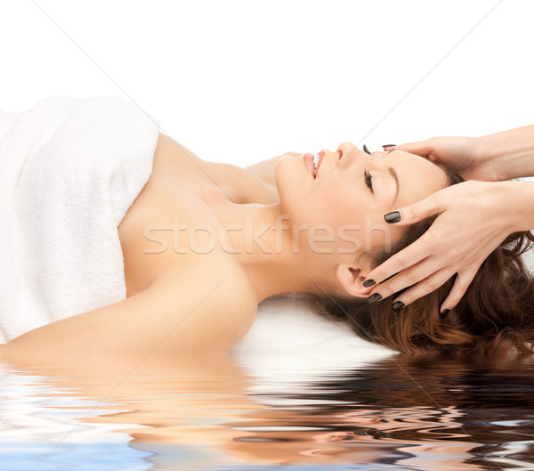 beautiful woman in spa Stock photo © dolgachov