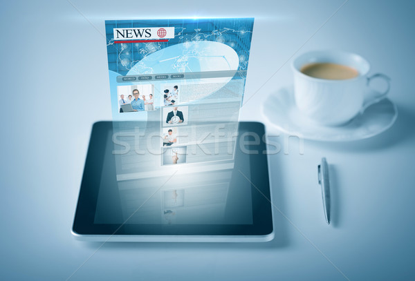tablet pc with news feed Stock photo © dolgachov