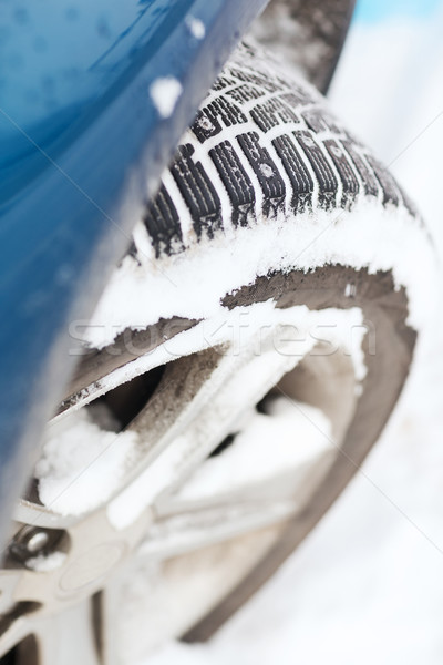 Samochodu zimą opon transport pojazd Zdjęcia stock © dolgachov