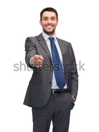 Foto stock: Abierto · mano · listo · apretón · de · manos · negocios · oficina