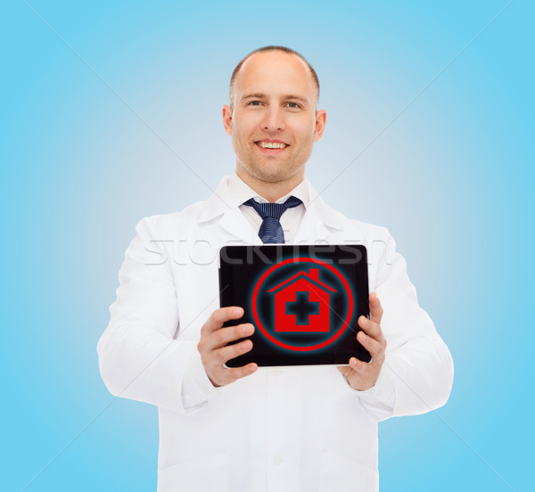 Lächelnd männlichen Arzt Medizin Beruf Gesundheitswesen Stock foto © dolgachov