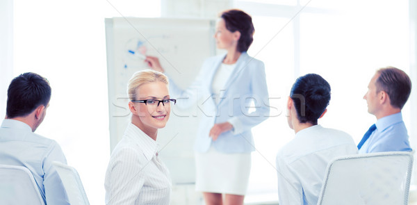 businesswoman on business meeting in office Stock photo © dolgachov