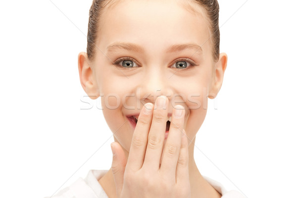 laughing teenage girl Stock photo © dolgachov